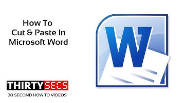 How To Cut And Paste In Microsoft Word