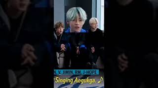 V singing Korean national anthem 💜 screenshot 3