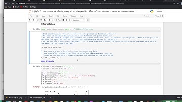 Interpolation and curve fitting