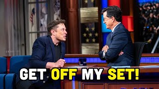 Elon Musk FIRES BACK On Colbert’s Show, Then Gets Kicked Out After Wild Claim