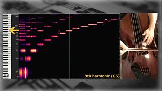 Harmonics on doublebass – 1st to 16th