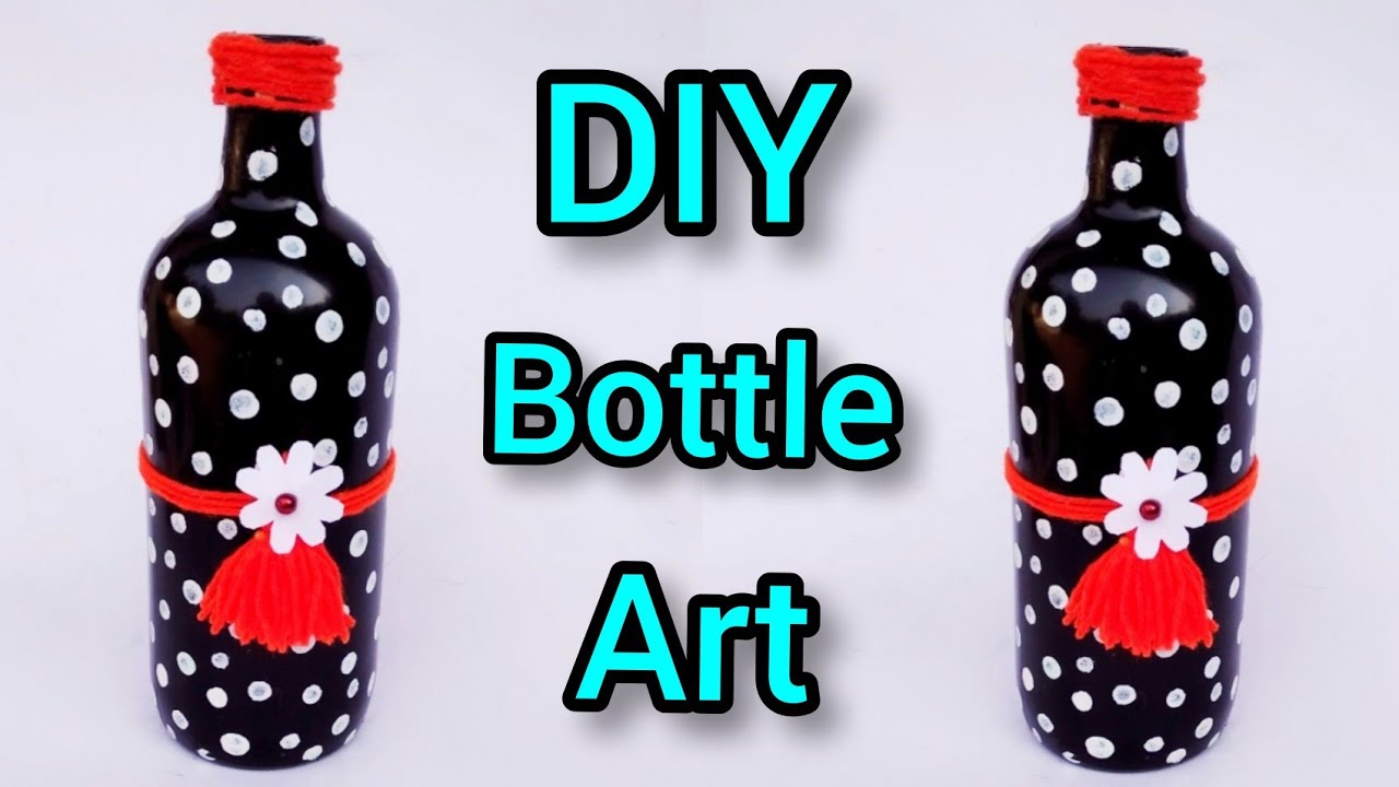 DIY BOTTLE ART/BEST OUT OF WASTE BOTTLE /How to make Bottle art at home