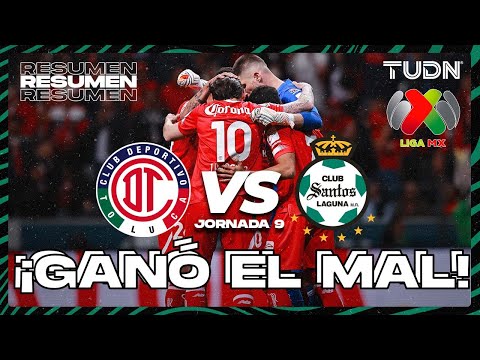 Toluca Santos Laguna Goals And Highlights