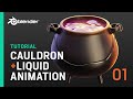 Blender Tutorial - Magic Cauldron With Liquid Animation Part 1