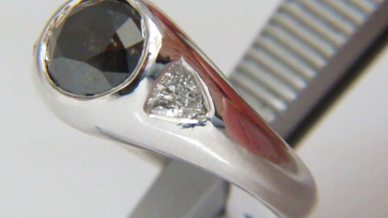 Mens 2.22ct Black Diamond - YouTube