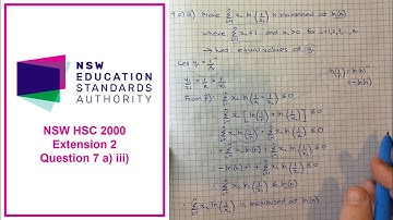How to answer Q7 a) iii) of the 2000 HSC Mathematics Extension 2 exam