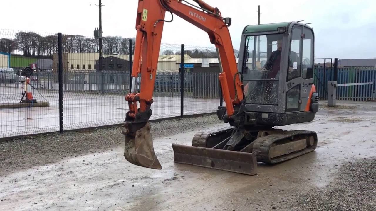 テッタラー 2006 HITACHI ZAXIS 30 3 TON MINI DIGGER - YouTube
