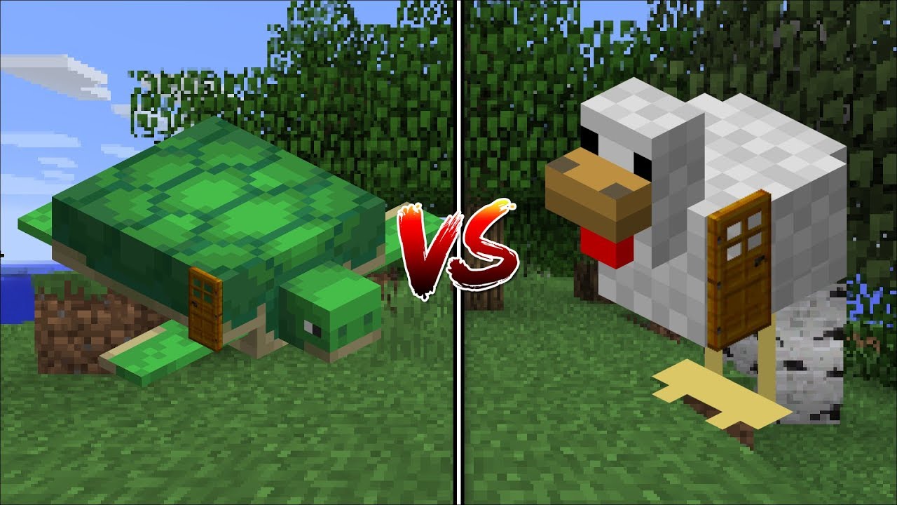 Minecraft Chicken House Vs Turtle House Mod Find Out Which Is The Best To Survive In Minecraft