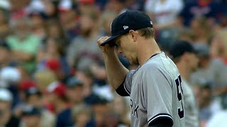 NYY@CLE: Gray fans six in his Yankees debut