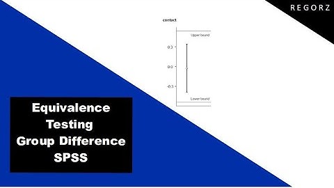 Equivalence Testing with SPSS: Group Differences