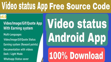 Free App Source code - Video Status App with Earnings System | Admob Facebook Audience AppLovin