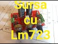 Sursa reglabila cu LM723  si 2n3055