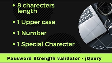 Password Strength validator - jQuery
