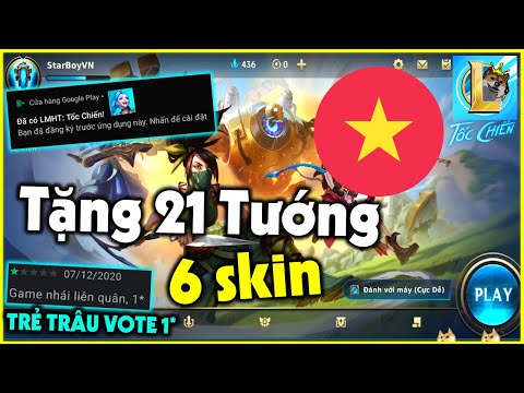 (LOL Mobile) Trải nghiệm Tốc Chiến VN event miễn phí 21 tướng và 6 skin | StarBoyVN