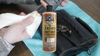 Trying Automotive Products On a Vintage Leather Bag