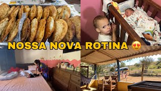 NOSSA NOVA ROTINA COM 4 CRIANÇAS | VOLTANDO A ROTINA DE DONA DE CASA | RECEBEMOS VISITA