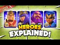 All 4 Heroes Explained in Clash of Clans!