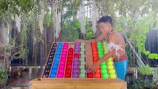 Colorful Ball Sorting Challenge in a Lush Garden! #colorfulballs #puzzle screenshot 5