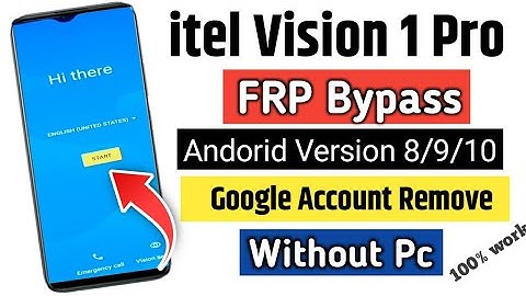 itel vision 1 Pro FRP Bypass | itel Vision 1 Pro google Account Remove Android Version 8/9/10/ Easy
