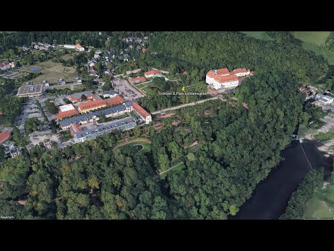 Park & Schloss Lichtenwalde mit Google Earth 3D