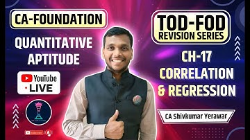 Correlation Revision session L1 | CA Foundation | Ch. 17  | By CA Shivkumar Yerawar
