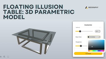 Floating Illusion Table: 3D Parametric Model/ BeeGraphy 3D Configurator/ BeeGraphy 3D Marketplace