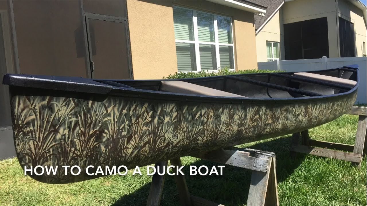 How to Camo a Canoe, Jon Boat, or Duck Boat - YouTube