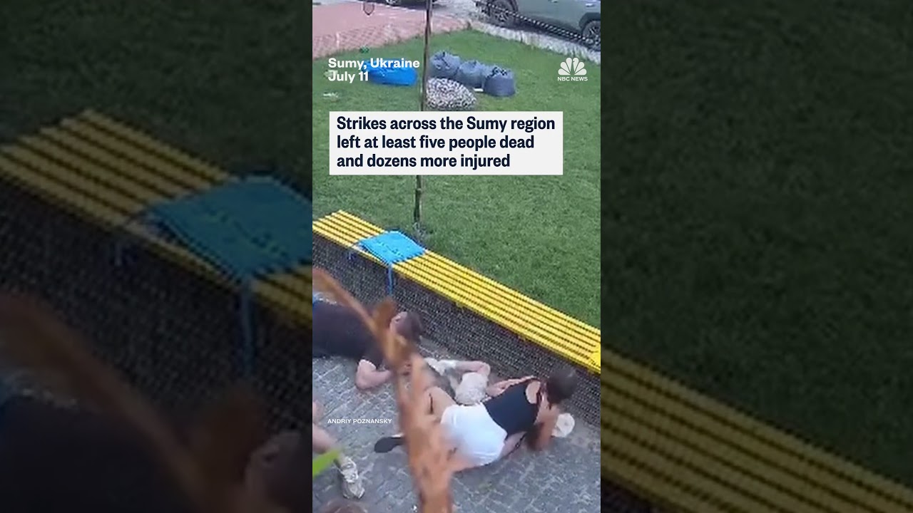 Civilians take cover during Russian strike on Ukraine Civilians take cover during Russian strike on Ukraine