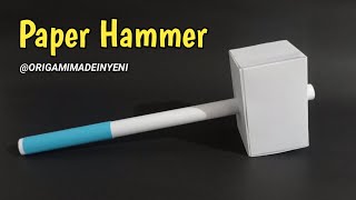 HAMMER Paper - How To Make a Paper Hammer - Easy Origami