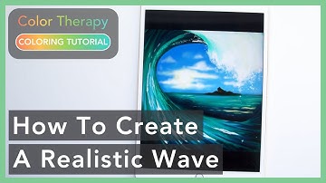 Coloring Tutorial: How to Color a Realistic Wave 🌊