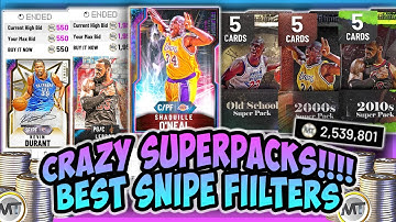 NBA2K20 CRAZY NEW DECADE SUPERPACKS!!! BEST SNIPE FILTERS TO USE TO MAKE MILLIONS OF MT TODAY!!!