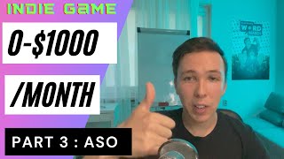 0 - $1000/ month | Indie Game Series | Part 3 ( ASO & Keyword Research in 2021 ) screenshot 3