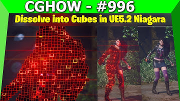 Dissolve into Cubes in UE5.2 Niagara  👉 Trailer