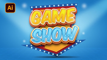 3D Text Effect in Illustrator - Modern Style Game Show Emblem in Illustrator