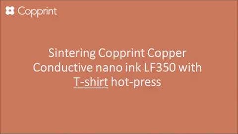 Sintering Copprint Conductive nano copper ink by hot press