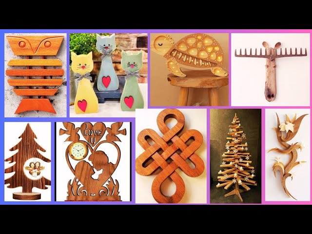 Handmade Wooden Decorative Pieces Ideas /Woodworking projects ideas /scrap  wood project ideas/crafts 