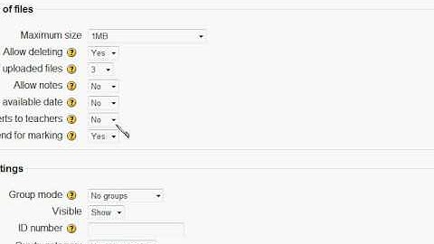 Creating assignments in moodle
