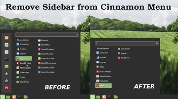 How to Remove the Sidebar from the Cinnamon Menu - Linux Mint 20.2