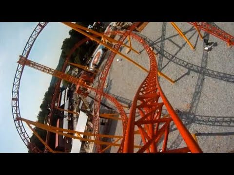 Dare Devil Dive REAL POV Front Seat Onride Roller Coaster Six Flags Over Georgia SFOG HD