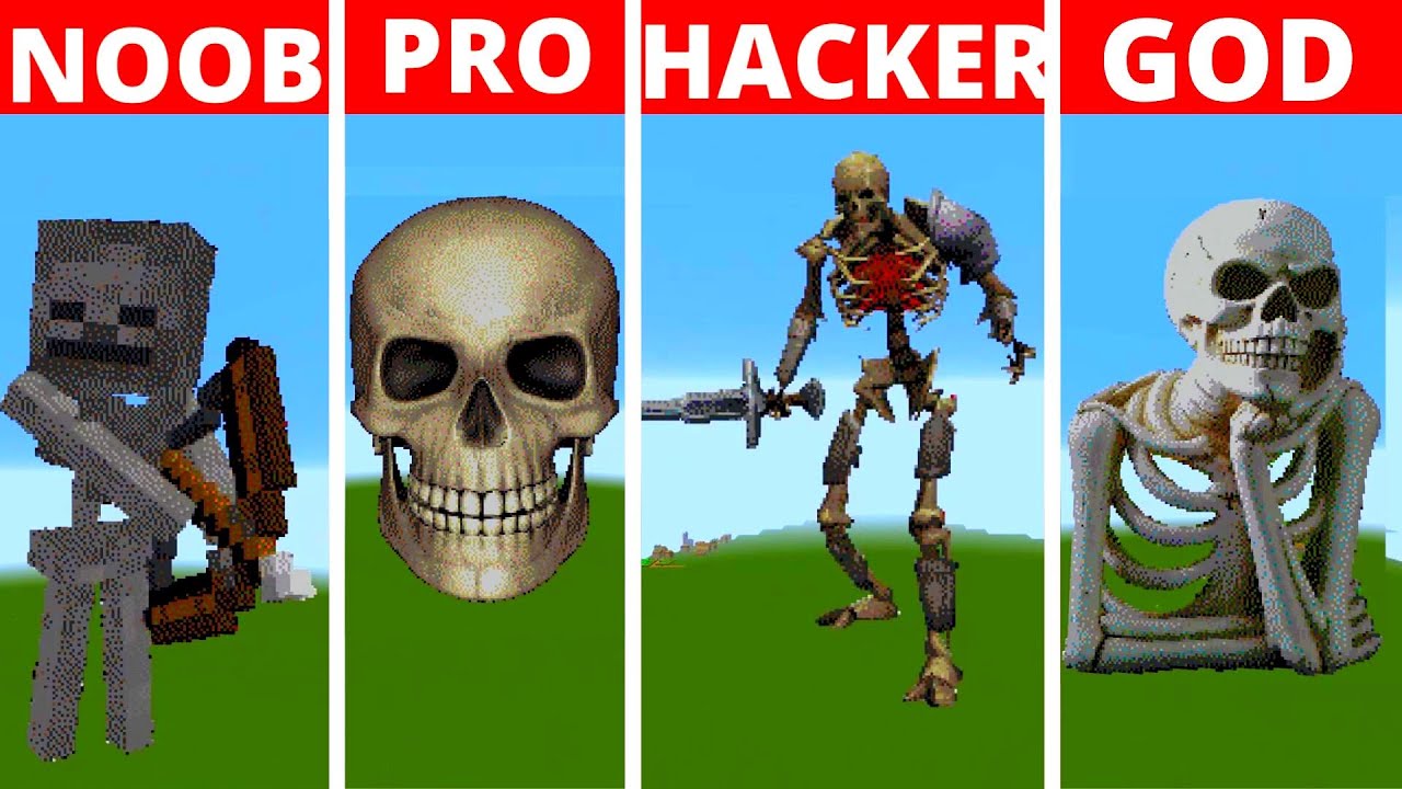 マイクラピクセルアート 凡人vsプロvsハッカーvs神 ネタこもりブログ