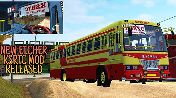 New Eicher KSRTC Bus Mod For Bus Simulator Indonesia💥New Bus Mod | New Mod Bussid #bussidmod #newmod