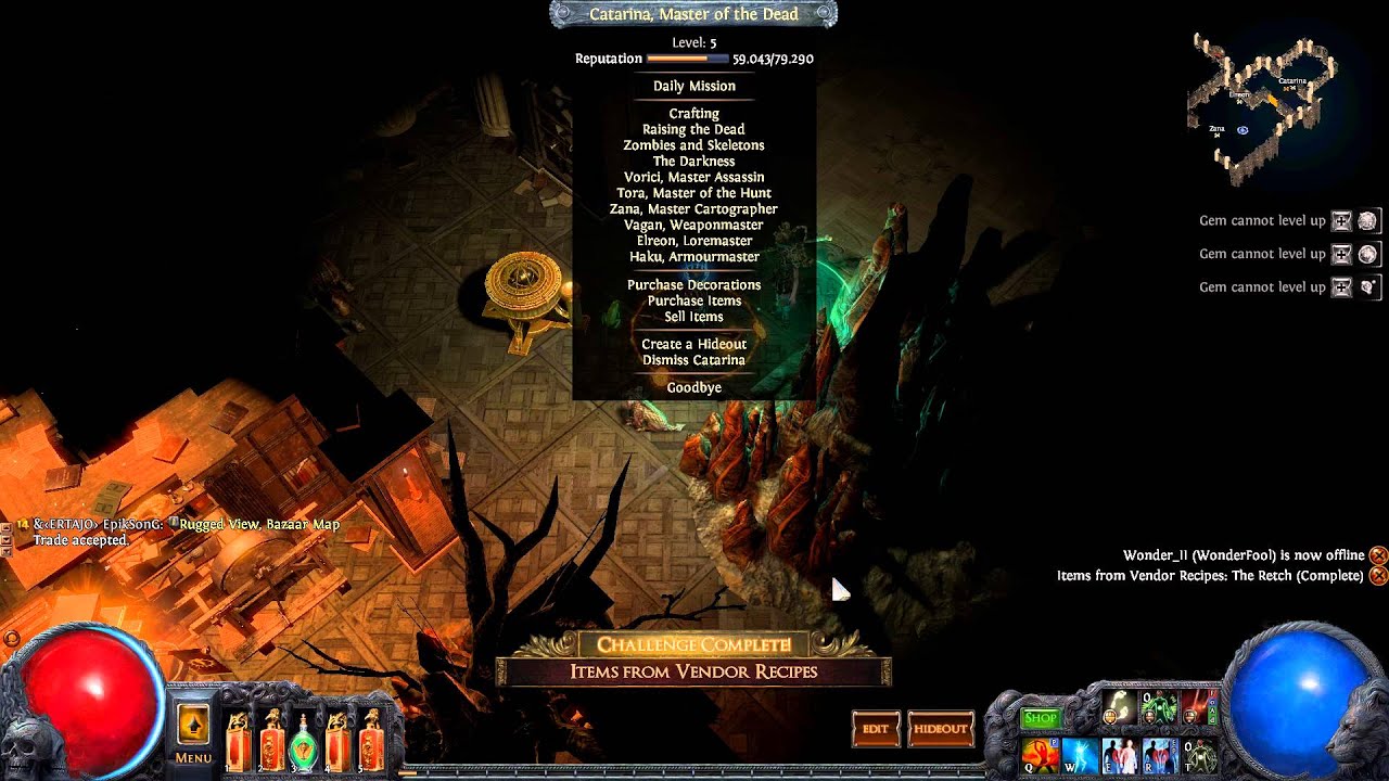 Path of Exile The retch recipe
