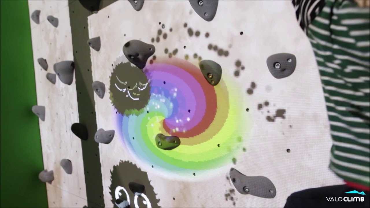 ValoClimb Augmented Climbing Wall with Shadowlings Game - Supplied by iActive Tech