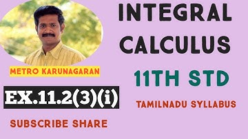 11th Std Maths Ex.11.2(3)(i) Integrate with respect to x, e^ 3x-6