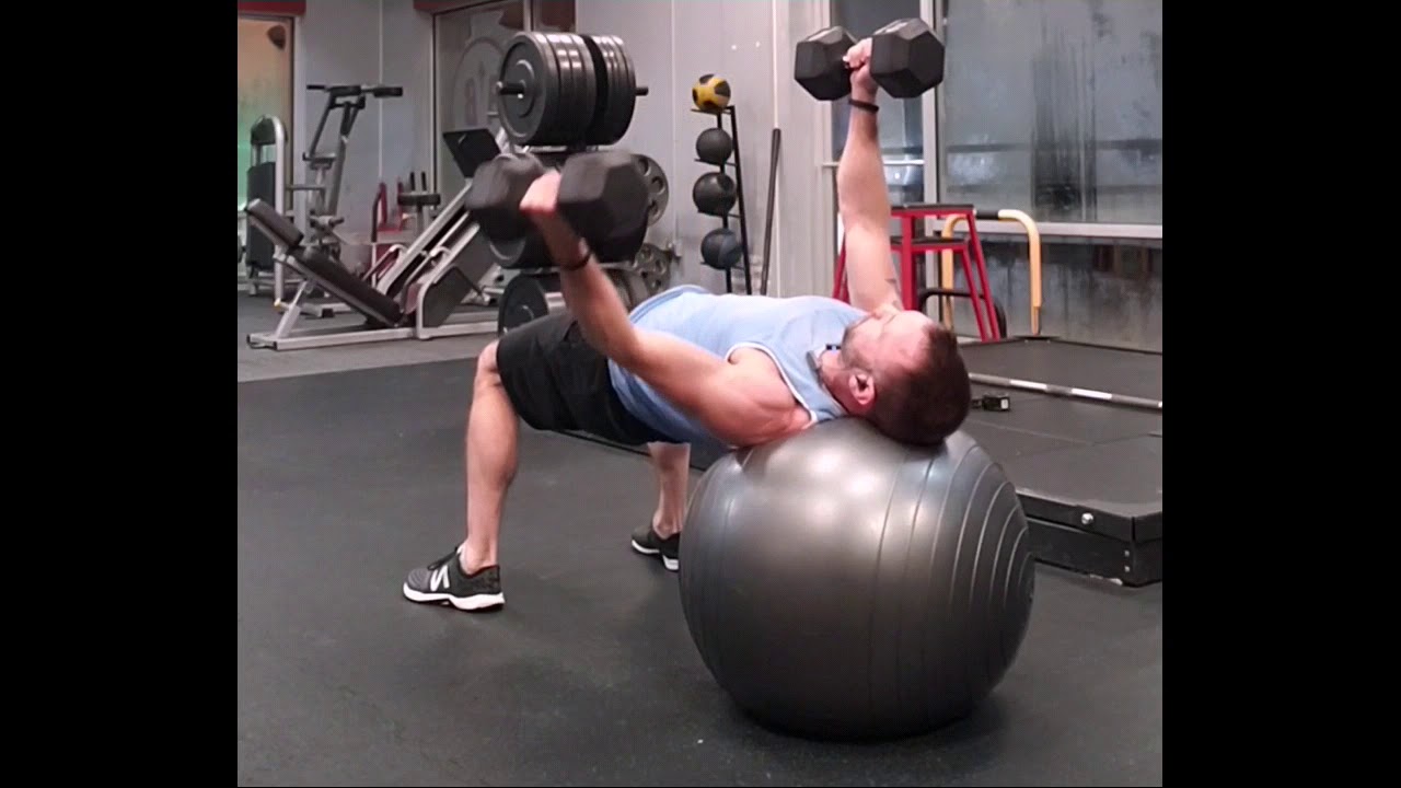 Stability Ball Alternating Dumbbell Chest Fly YouTube