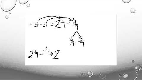 Subtracting Mixed Fractions