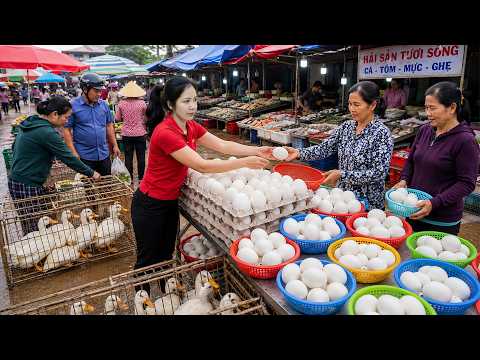 Harvesting 1000+ Duck Eggs On The Farm & Market Day Sale | Country Life