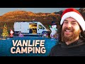 Vanlife camping in desert alone for christmas