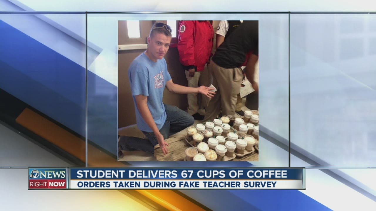 Denver student delivers 67 cups of coffee to teachers