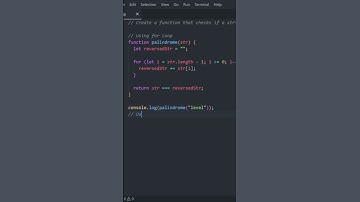 Create a function that checks if a string is a palindrome | JS Exercise 7